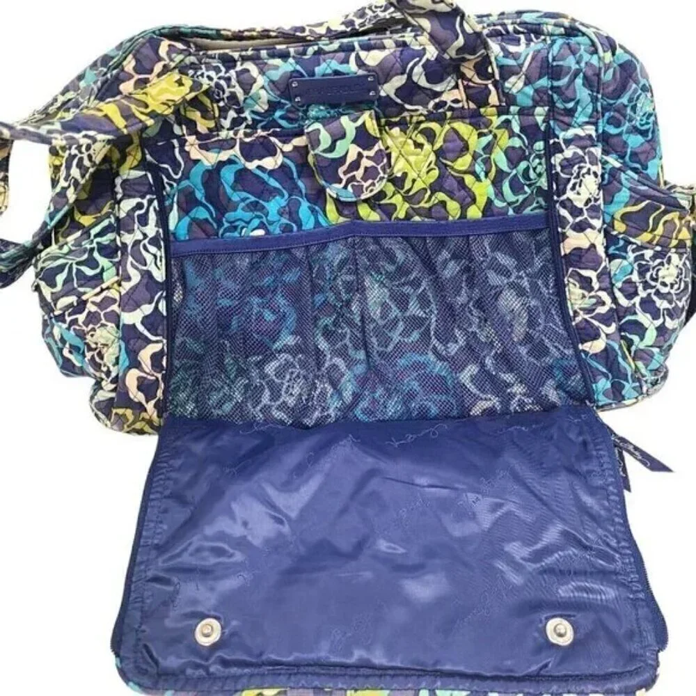 Vera Bradley Large Blue Paisley Baby Diaper Bag